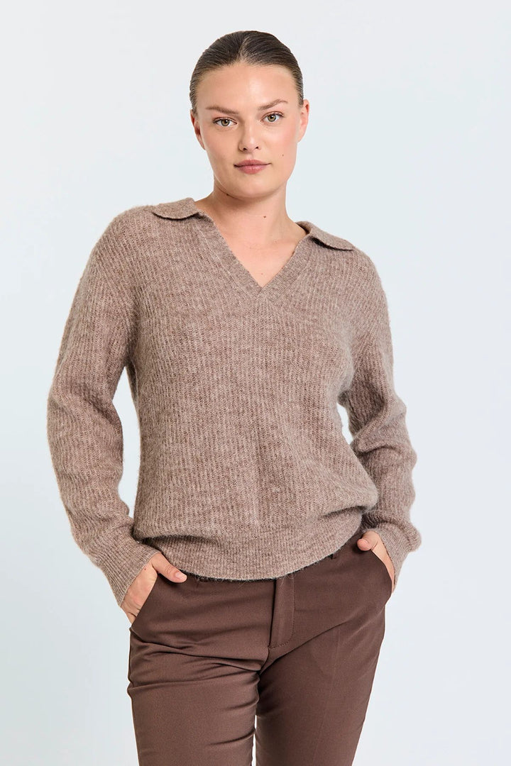 FREEQUENT FQHill-Pullover Morel Melange