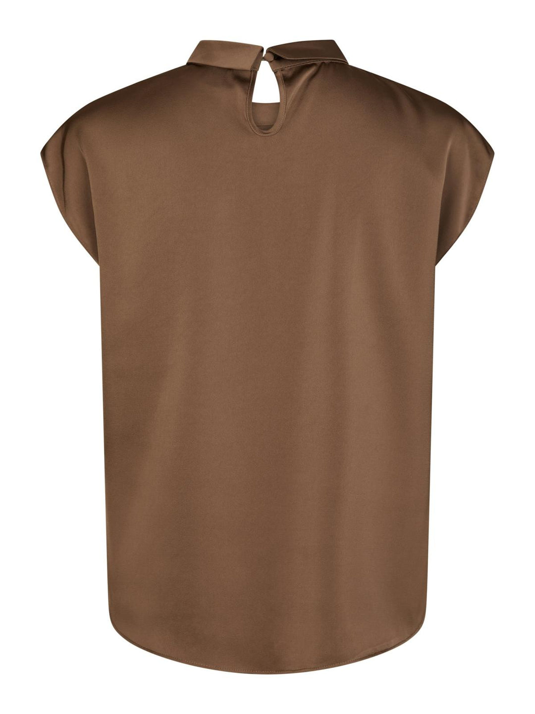 NEO NOIR Fleur Drapy Satin Blouse Dusty Brown