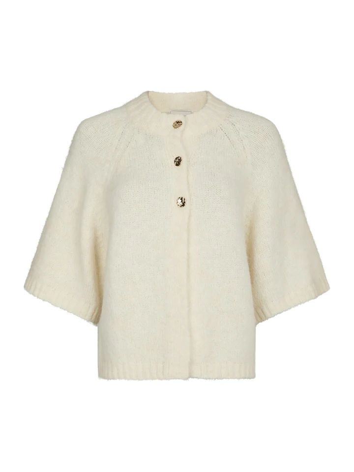 NEO NOIR Benuta Fluffy Knit Cardigan Off White