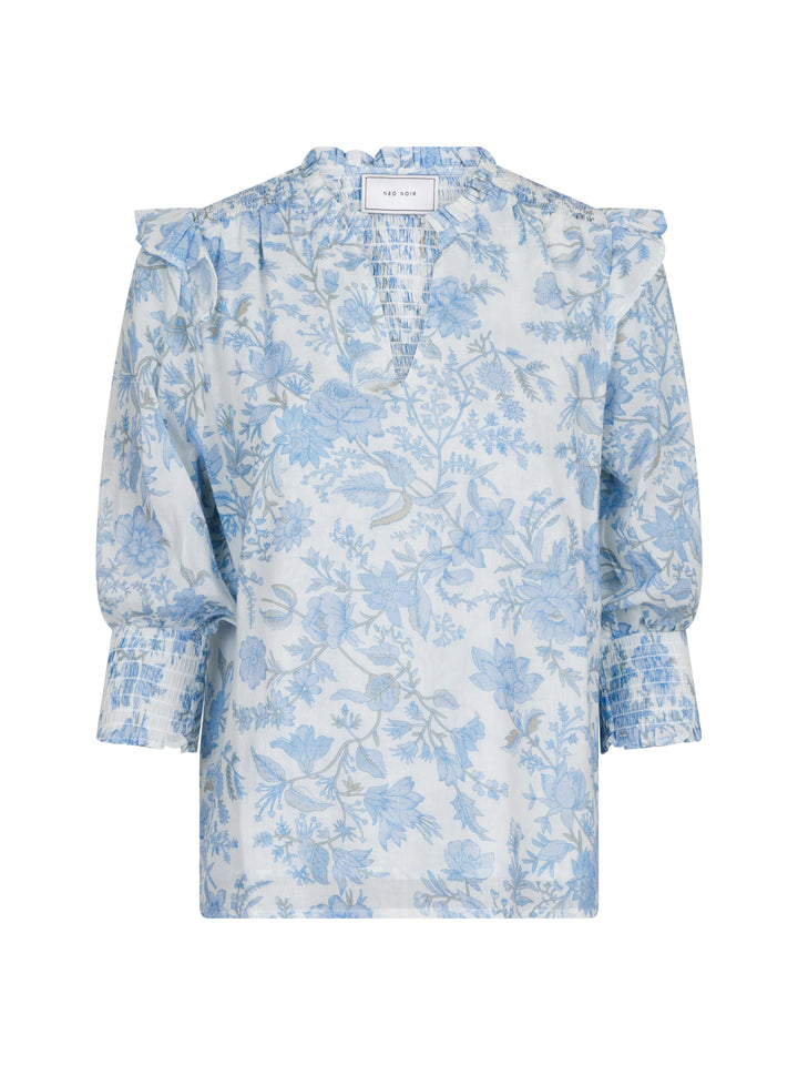 NEO NOIR Davina Rose Field Blouse Light Blue