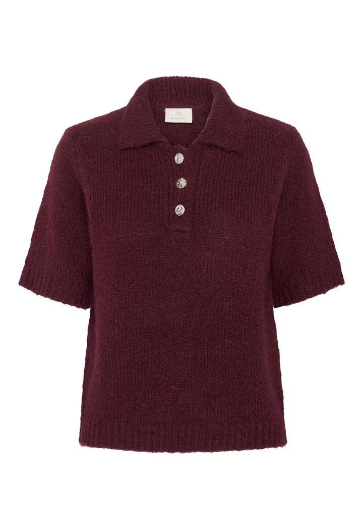 KAFFE KAemilie Polo Pullover Windsor Wine
