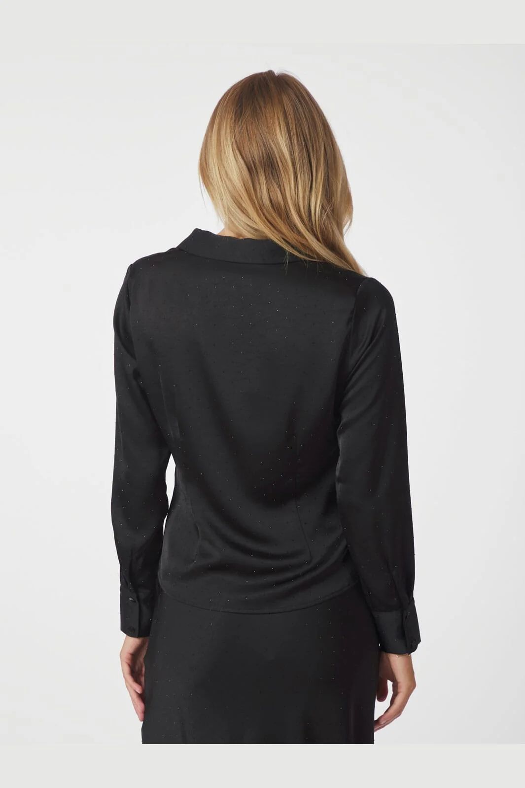 NEO NOIR Christy Heavy Sateen Badaz Shirt Black