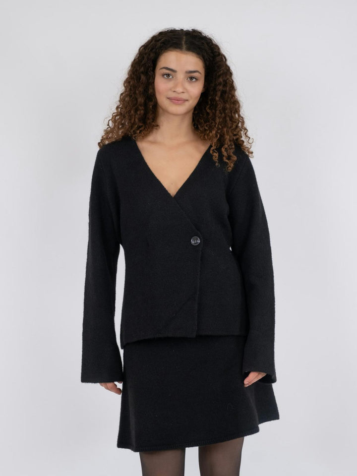 NEO NOIR Marie Louise Knit Cardigan Black