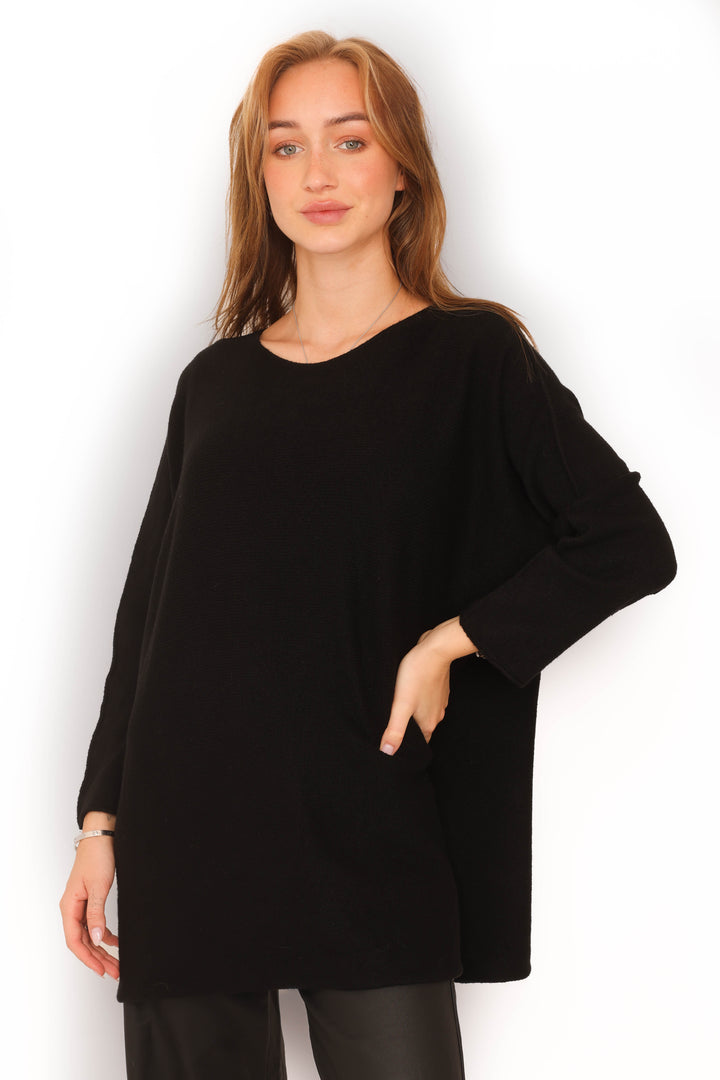 COPENHAGEN LUXE Classic Knit LS Sweater Black