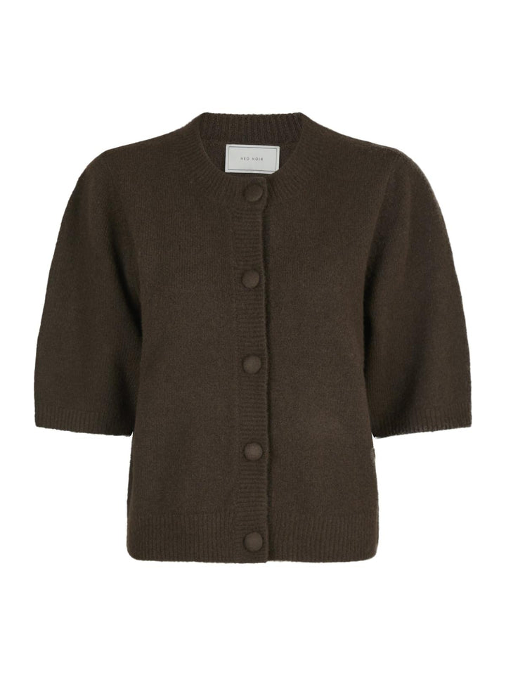 NEO NOIR Elmira Knit Cardigan Chocolate Brown