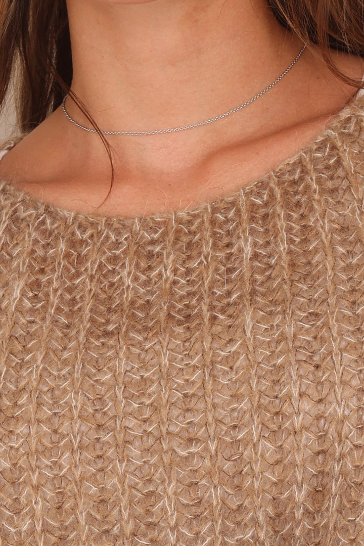 COPENHAGEN LUXE Elegant Knit With Mohair Camel