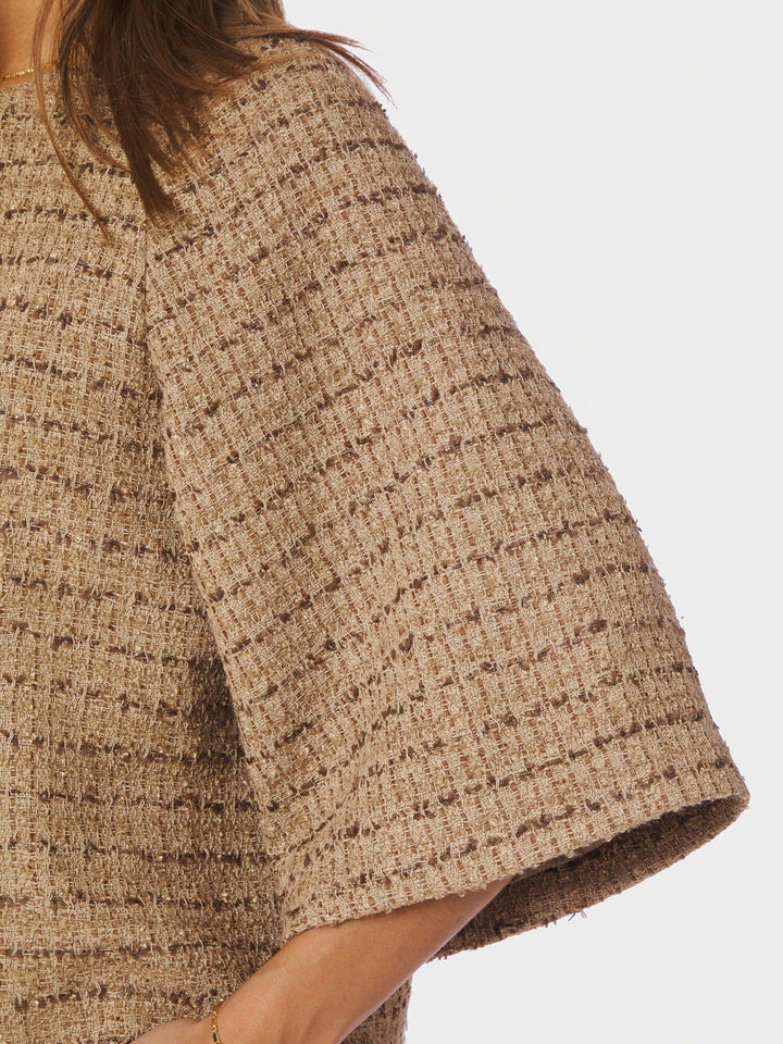 NEO NOIR Rosella Boucle Mini Jacket Taupe