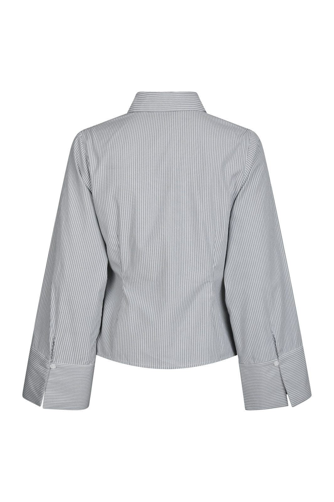 NEO NOIR Fenli Striped Shirt Grey
