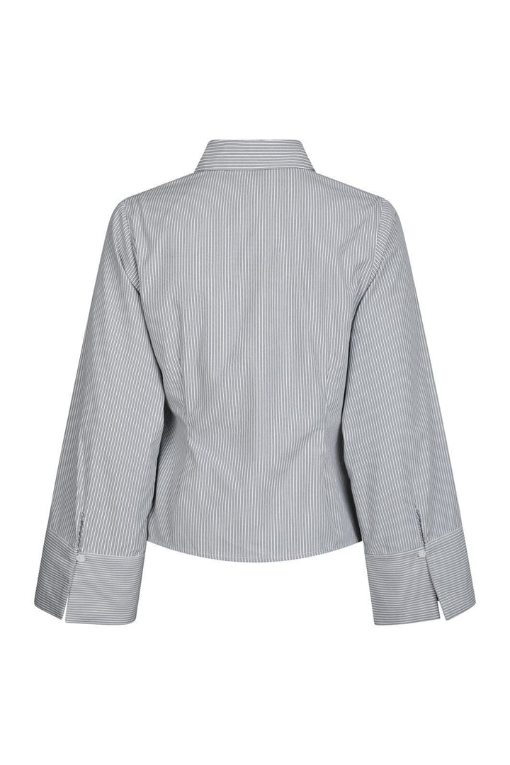 NEO NOIR Fenli Striped Shirt Grey
