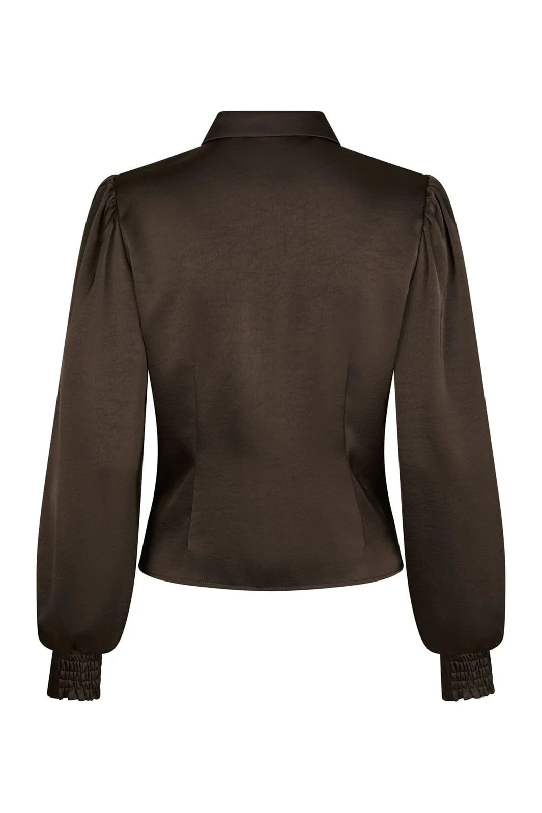 NEO NOIR Fransala Heavy Sateen Shirt Dark Brown