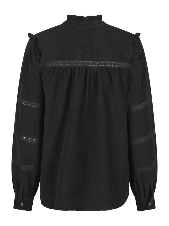 NEO NOIR Isala Corduroy Shirt Black