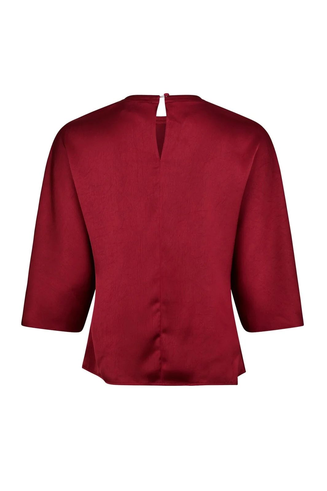 NEO NOIR Liora Heavy Sateen Blouse Dark Red