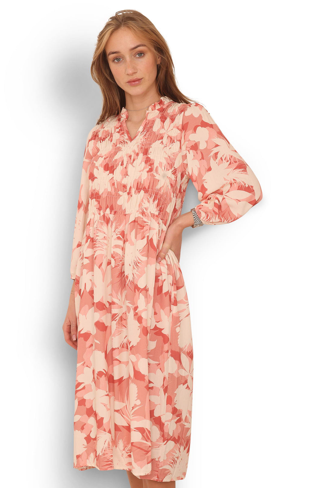 COPENHAGEN LUXE Dress Loose Smock Chest Rose