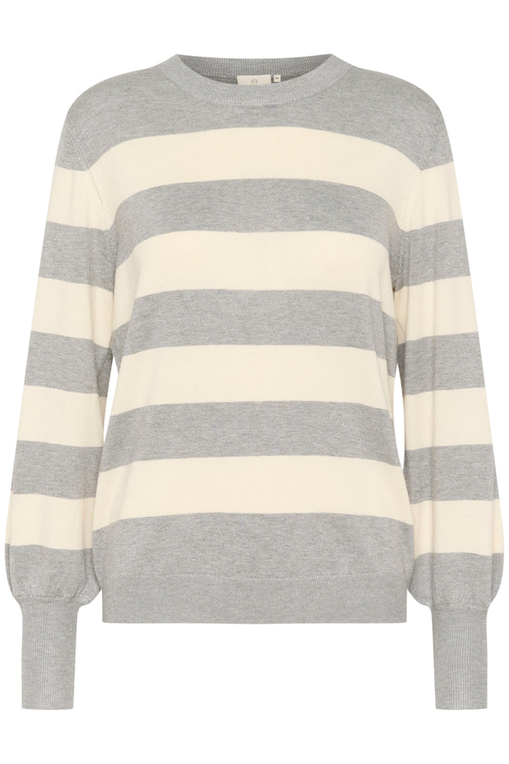 KAFFE KAlizza Striped Pullover Grey Melange/Turtledove