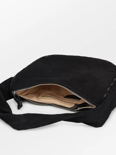 BECKSÖNDERGAARD Suede Veg Talia Bag Black