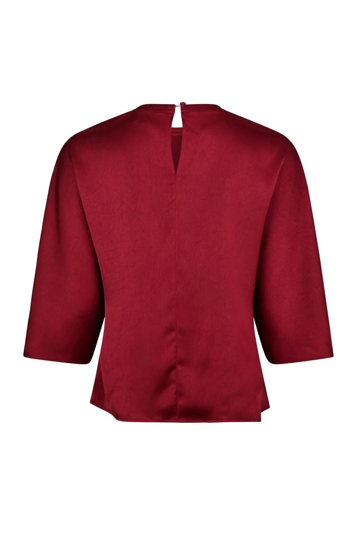 NEO NOIR Liora Heavy Sateen Blouse Dark Red