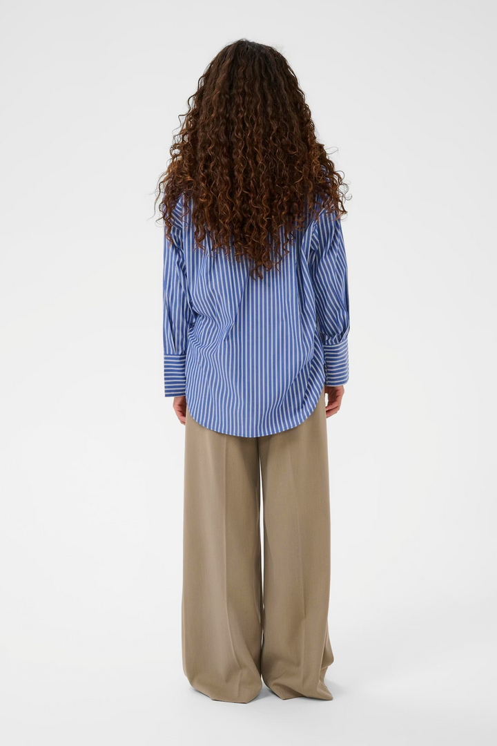 SOAKED IN LUXURY SLCalken shirt LS Nouvean navy stripe