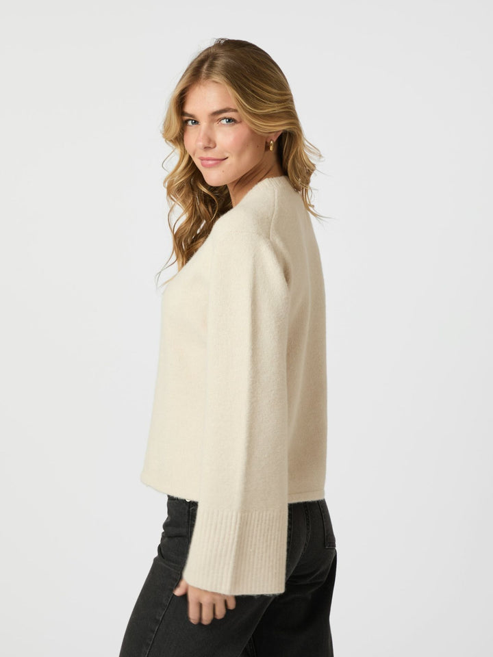 NEO NOIR Mixie Knit Cardigan Ivory