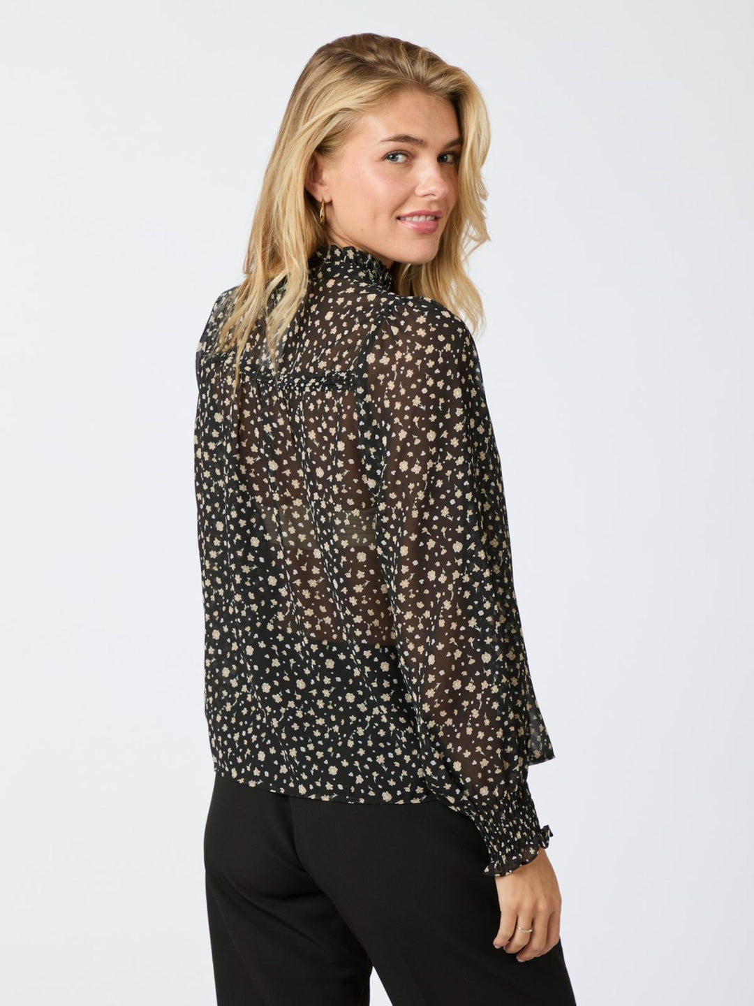 NEO NOIR Rhia Secret Flower Blouse Black