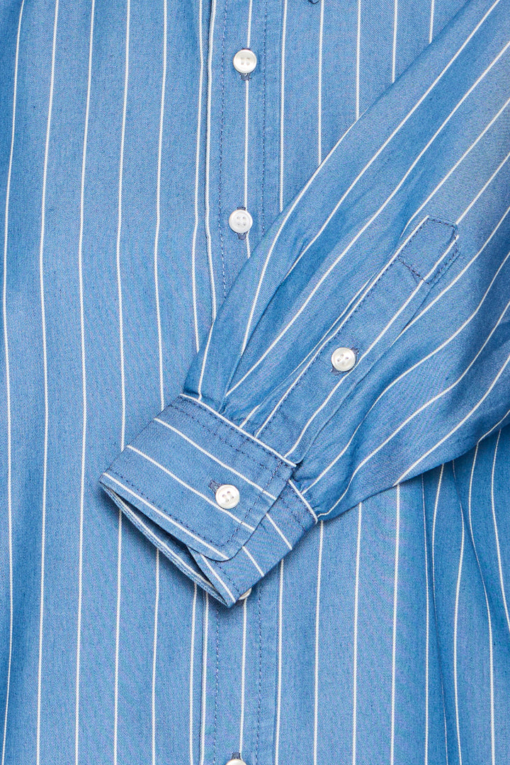 ICHI IHbeccos SH Blue Pinstripe