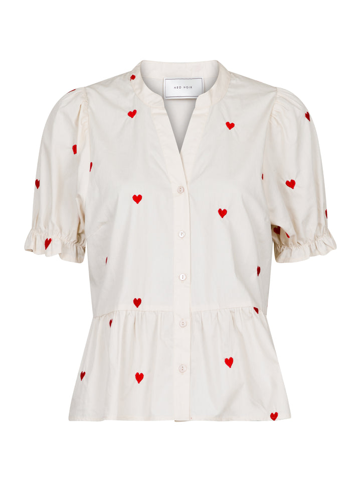 NEO NOIR Savy Hearts Top Creme