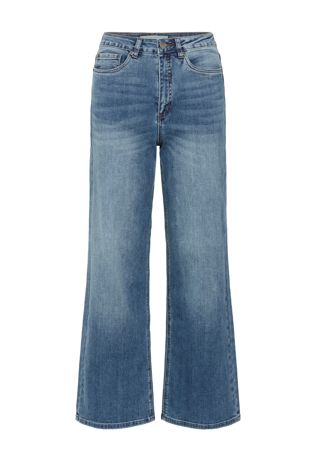 KAFFE KAmeadow HW Reg Fit Jeans Medium Blue Denim