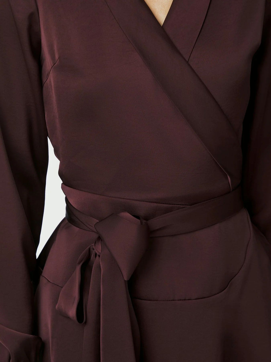 NEO NOIR Colbie Heavy Sateen Dress Burgundy