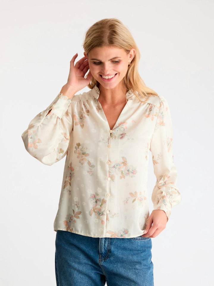 NEO NOIR Massima Soft Blossom Blouse Creme