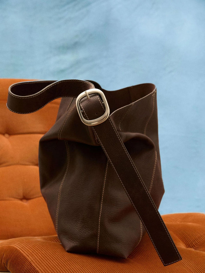 BECKSÖNDERGAARD Panel Mae Buckle Bag Chocolate Torte