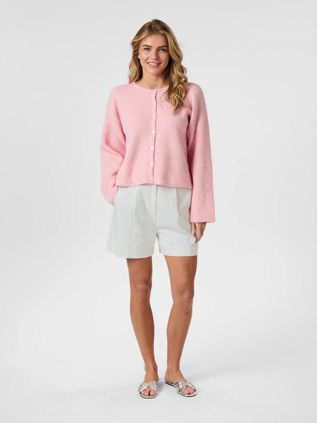 NEO NOIR Vilja Knit Cardigan Pink