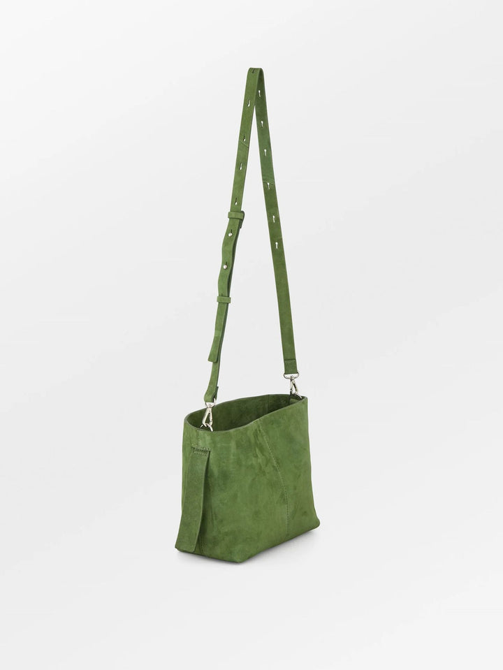 BECKSÖNDERGAARD Suede Fraya Small Bag Banana Palm Green