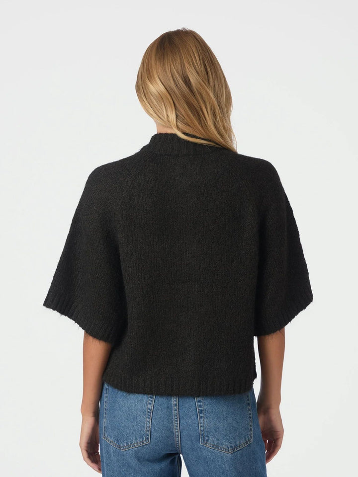 NEO NOIR Benuta Fluffy Knit Cardigan Dark Brown