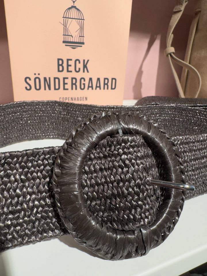 BECKSÖNDERGAARD Wide Zia Belt Chocolate Tarte