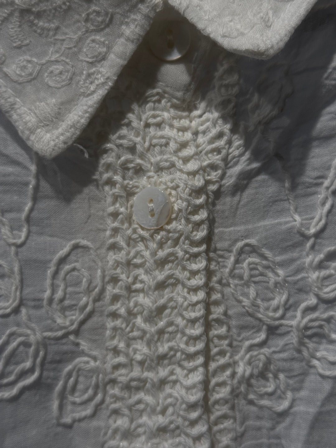 COPENHAGEN LUXE Delicate Embroidered Blouse White