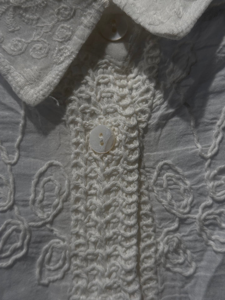 COPENHAGEN LUXE Delicate Embroidered Blouse White