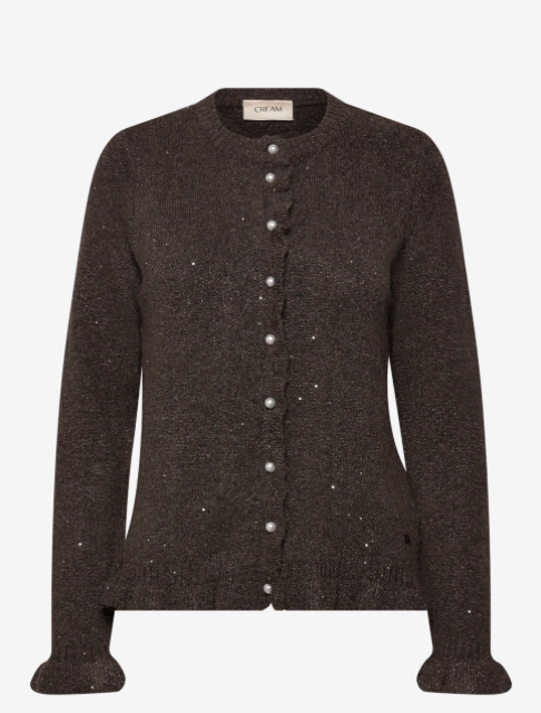 CREAM CRJolly Knit Cardigan Java