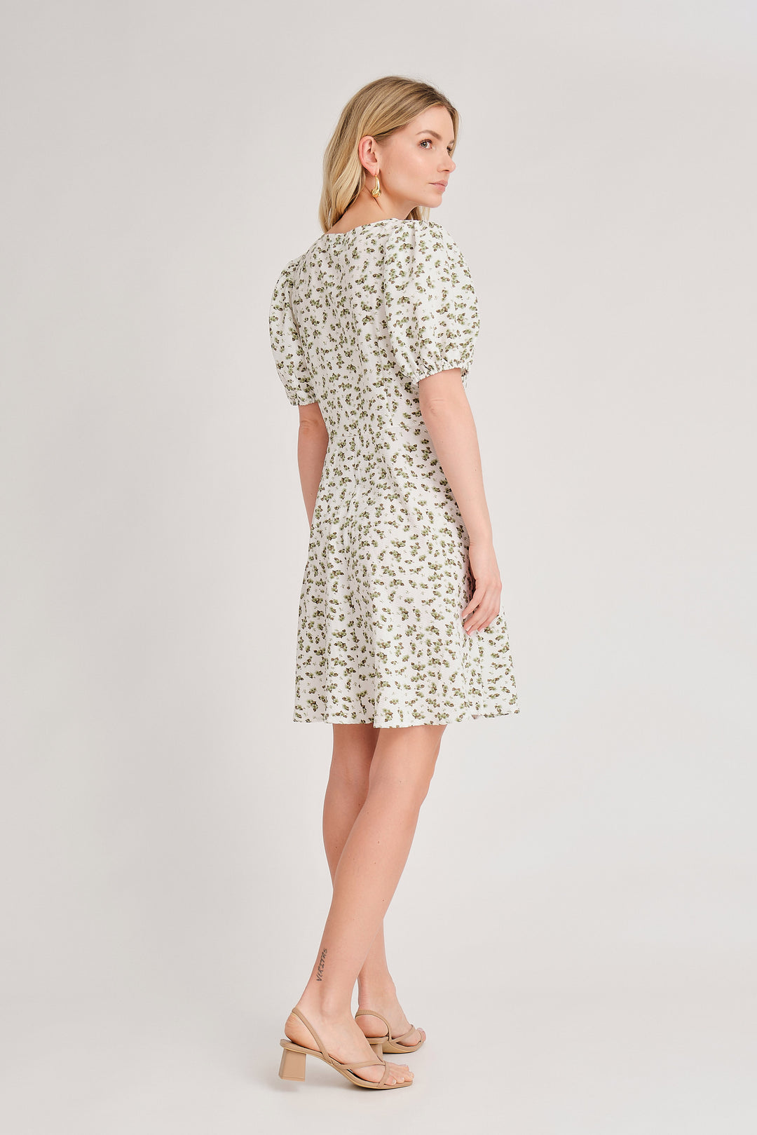 A-VIEW Gino Dress White/Green