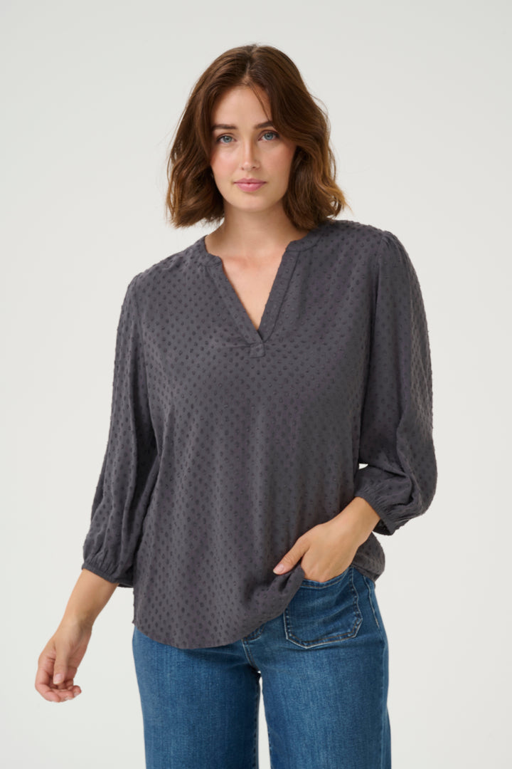 KAFFE KAanny Blouse Black Oyster