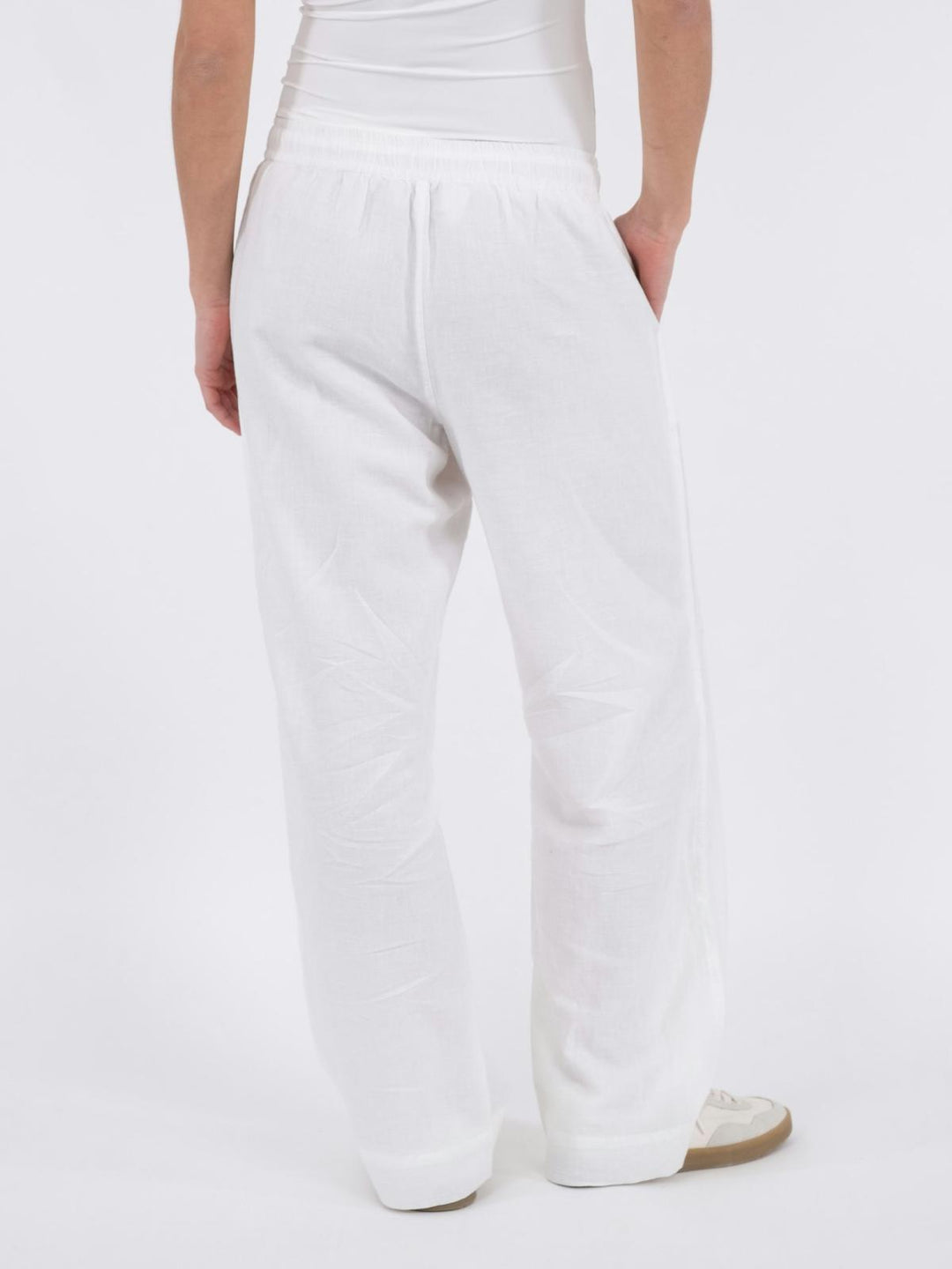 NEO NOIR Sonar Linen Pants White