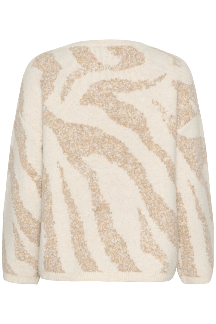 CREAM CRTemikka Knit Pullover Cinnamon Swirl Animal Dot