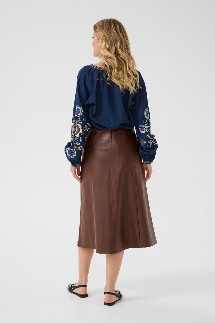 CREAM CRPaloma Skirt Brown Washed