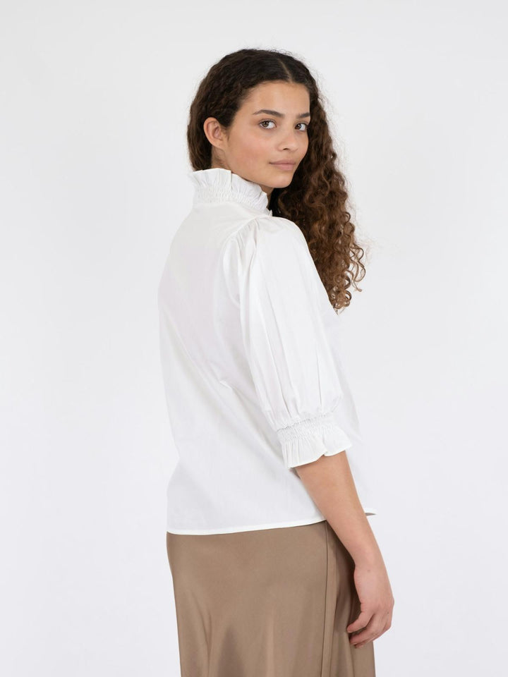 NEO NOIR Briony C Poplin Blouse White