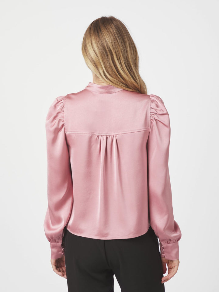 NEO NOIR Rosslyn Heavy Sateen Blouse Evening Rose