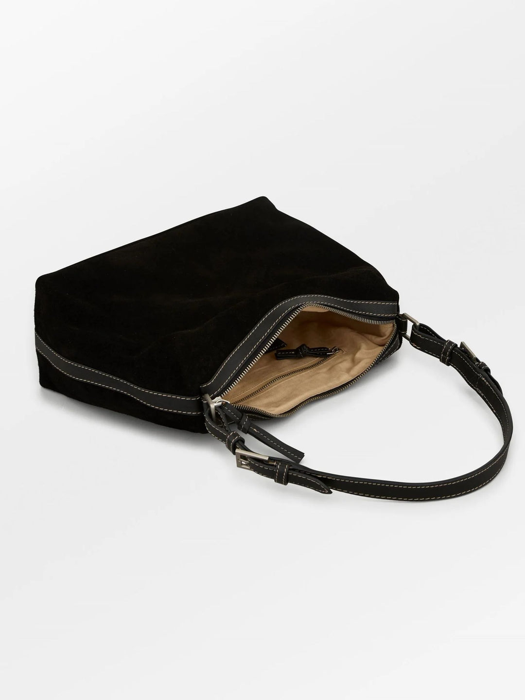 BECKSÖNDERGAARD Suede Ginni Medi Bag Black