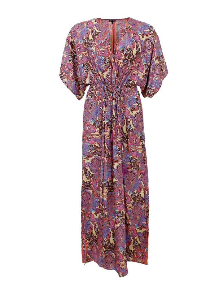 BLACK COLOUR BCLuna Long V-Neck Dress Royal Berry