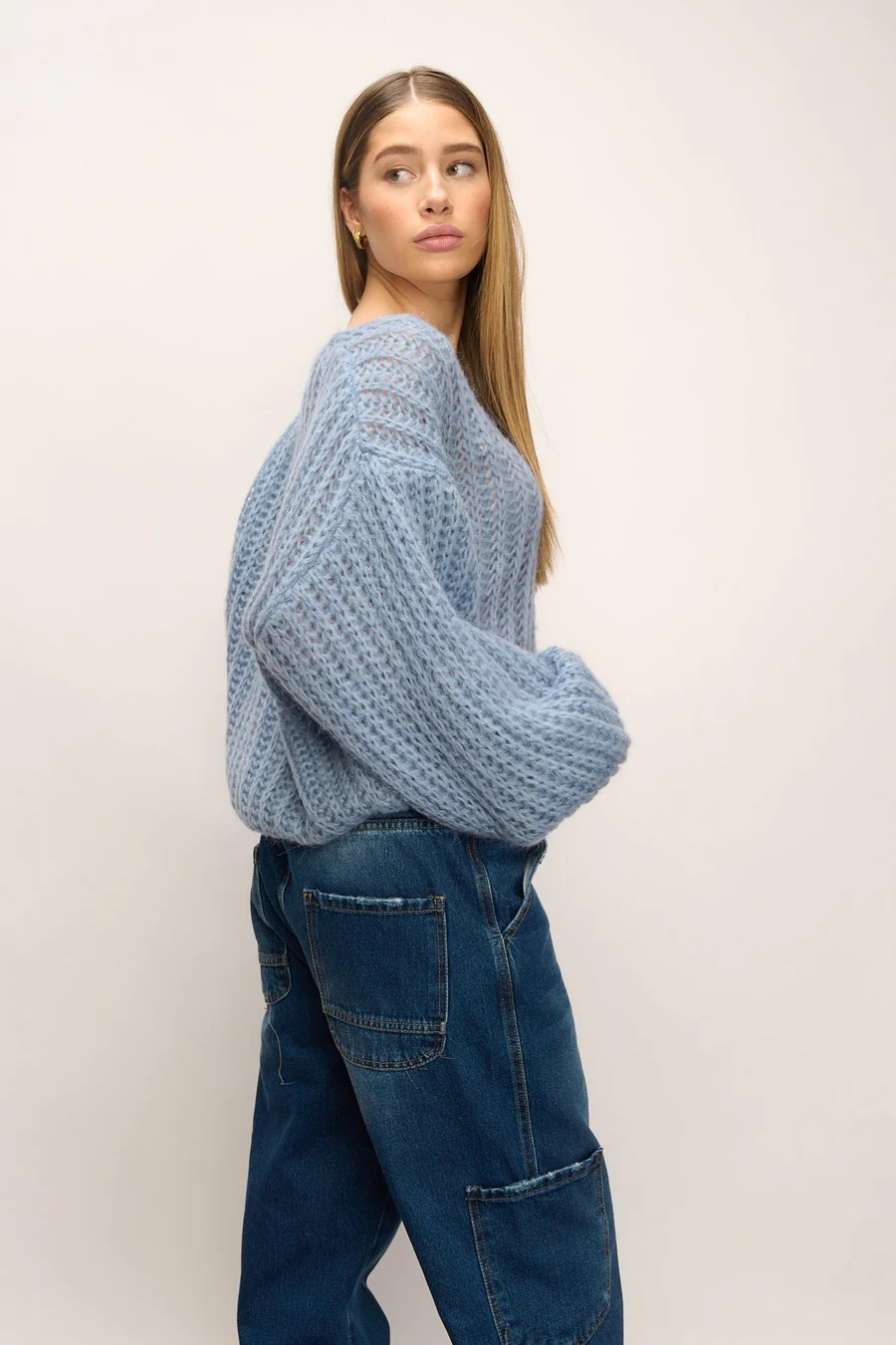 NOELLA Joseph Knit Sweater Dusty Blue