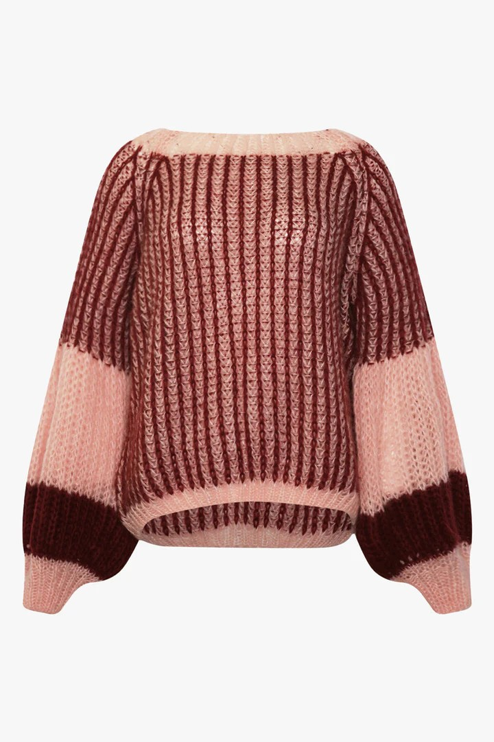 NOELLA Liana Knit Sweater Rust Blush Combo