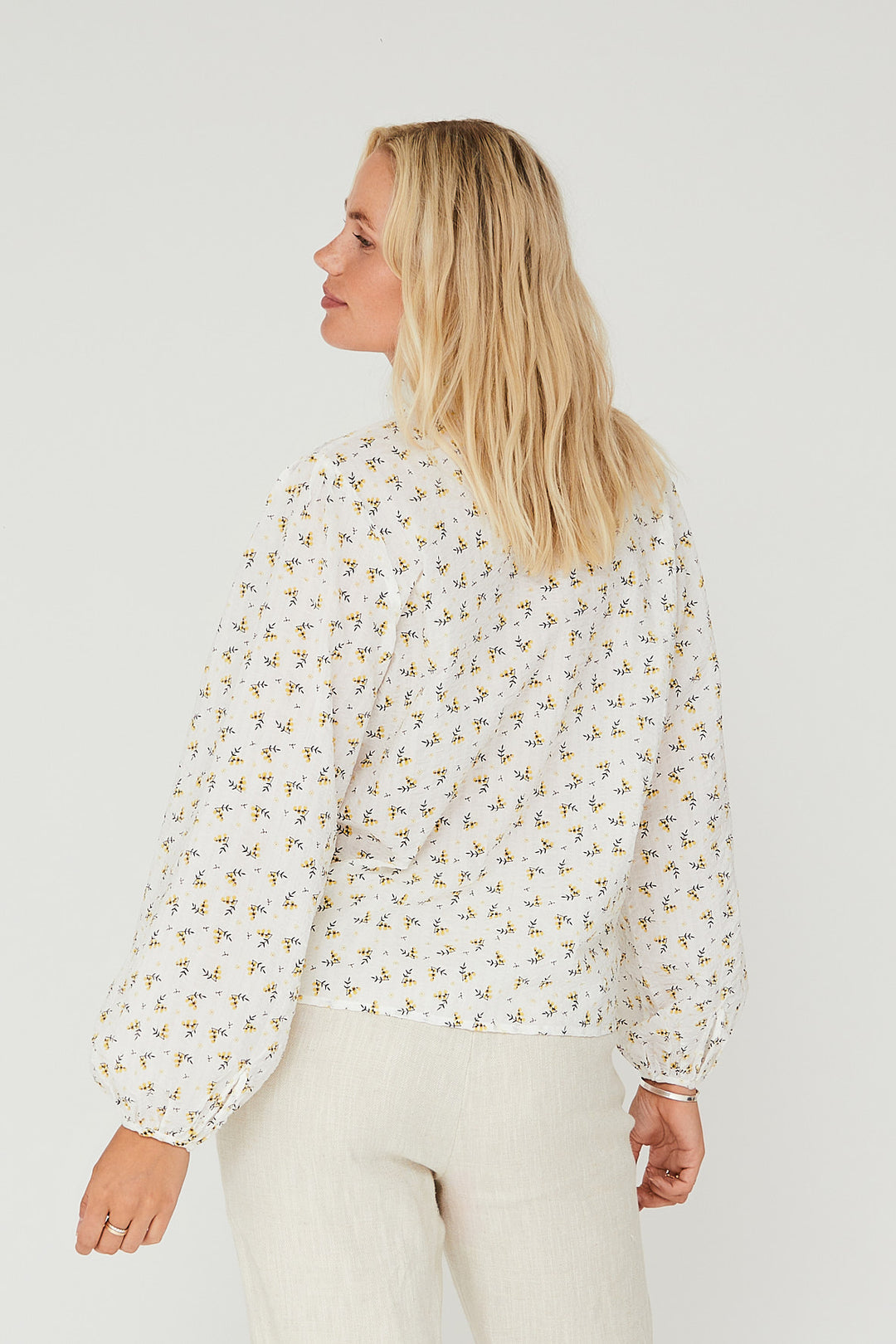 A-VIEW Tiffany Shirt White/Yellow