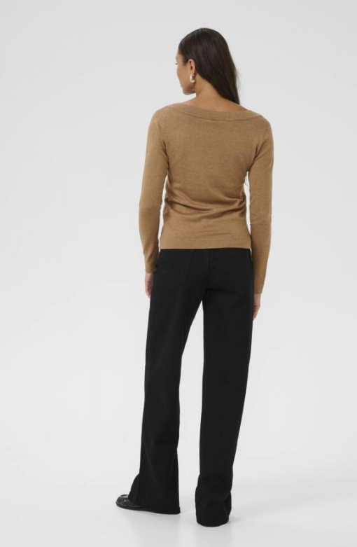 KAFFE KAlizza Knit Pullover Toasted Coconut Melange