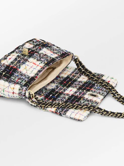 BECKSÖNDERGAARD Boucle Checked Hollis Bag Black